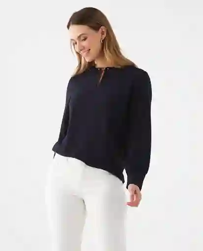 Camisa Azul Medianoche Ultraoscuro Talla M 419F025 Esprit