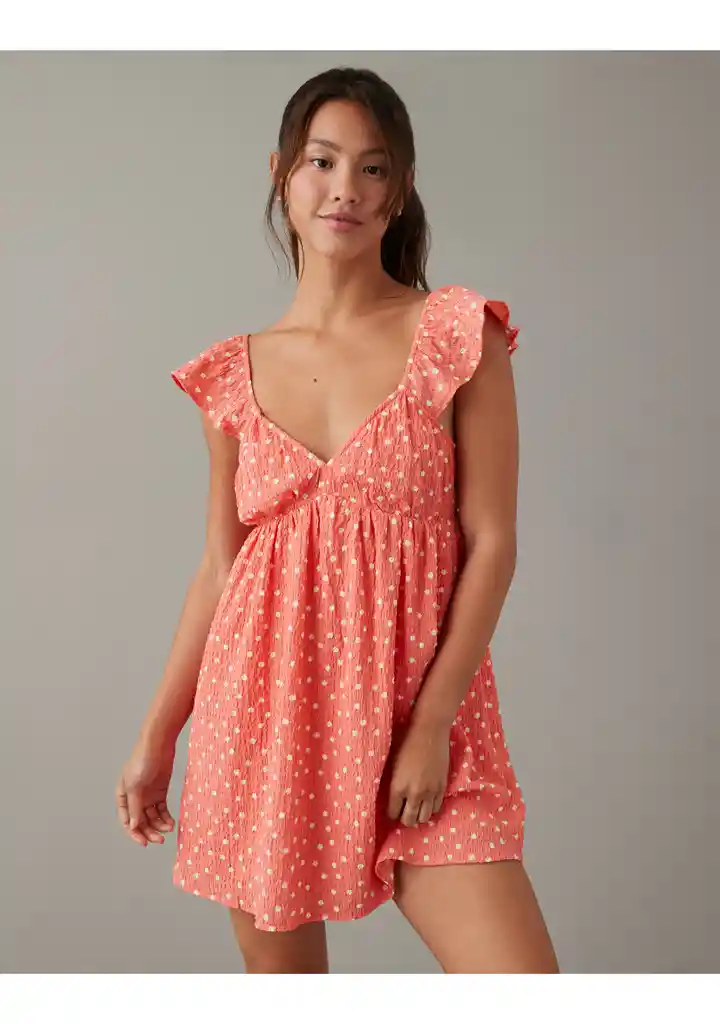 Vestido Mujer Naranja Talla LARGE 400387741624 American Eagle