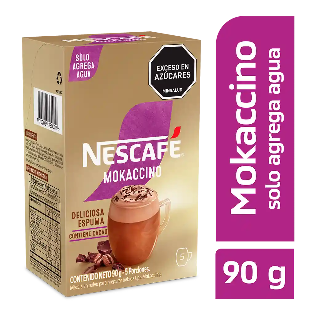 Café instantáneo NESCAFÉ Mokaccino x 5 sobres