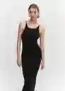 Vestido Martinez Negro Talla 24 Mujer Mango