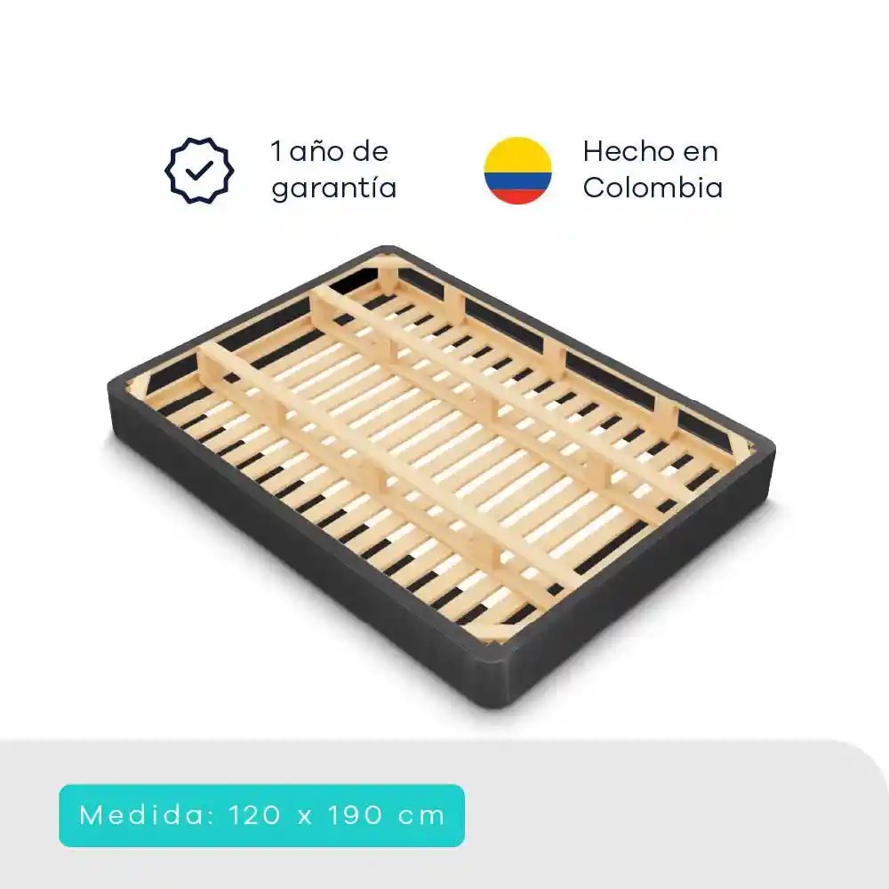 Sommier Essencial Gris 120x190 Comodisimos Esegf0090pme14