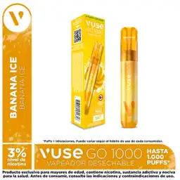 Vapeador Vuse Go Banana Ice 3% X 1000 Puffs