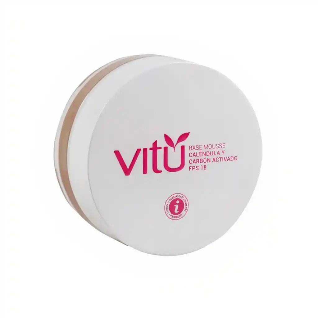 Vitu Base Mousse Caléndula y Carbón Activado Fps 18 Avellana