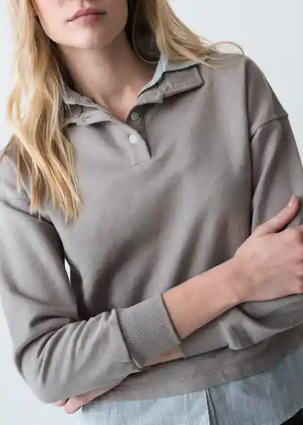 Camiseta Mujer Gris Elefante Medio Talla S 403G047 Naf Naf
