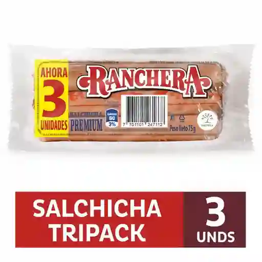 Ranchera Salchicha Premium Tripack