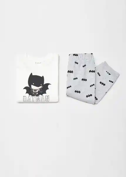 Pijama Batmanb Off White Talla 71 Niños Mango