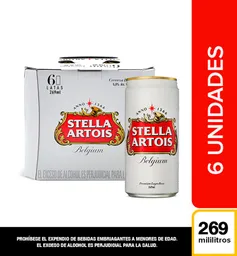 Cerveza Stella Artois - Lata 269ml x6