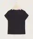 Blusa Manga Corta Con Cuello Mao Y Escote V