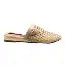 Zapatos Zuecos Plano Sierra Beige Talla 38