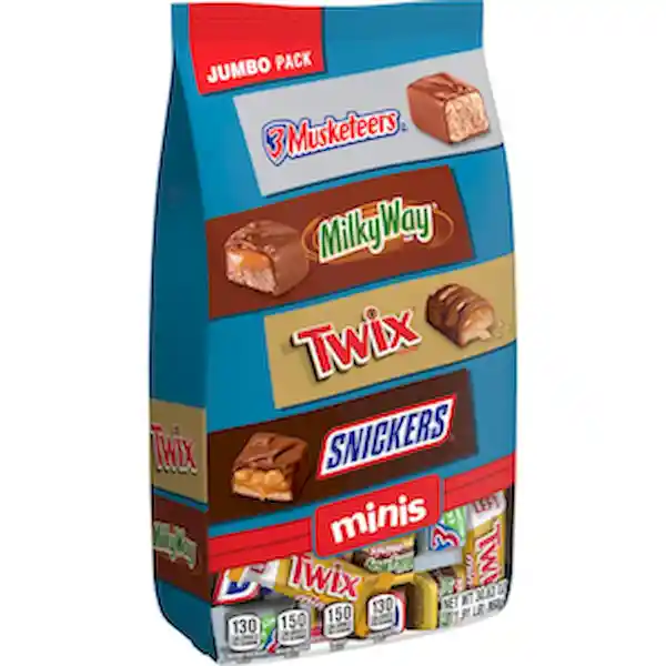 Chocolate Snickers Twix Milky Way y Musketeers Variado Minis