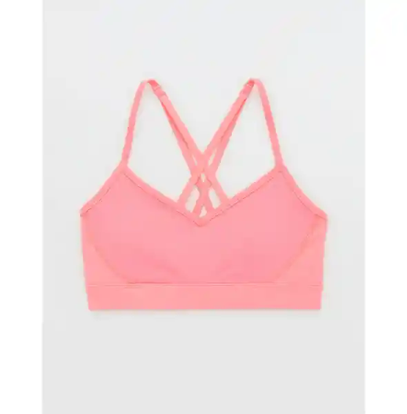 Top Deportivo Aerie Rosado Talla SMALL American Eagle