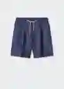 Bermuda Alfonso Navy Talla 38 Hombre Mango