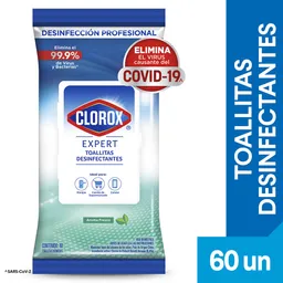 Toallitas Desinfectantes Clorox Expert Fresco Flowpack 60 un