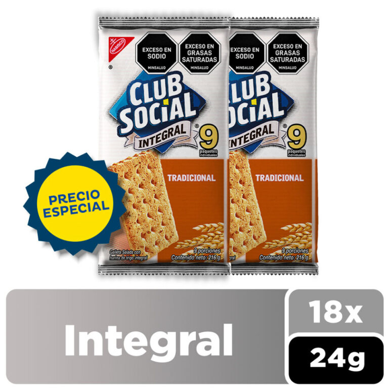 Galleta Club Social Integral Pague 15 Lleve 18 18 x 24 g