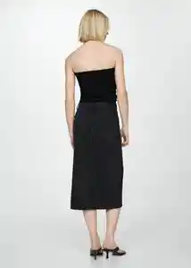 Falda Soleil Tejano Negro Talla S Mujer Mango