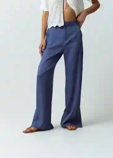 Pantalón Eva Mujer Azul Cetaceo Talla 6 Naf Naf