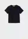 Camiseta Swiza Negro Talla L Mujer Mango