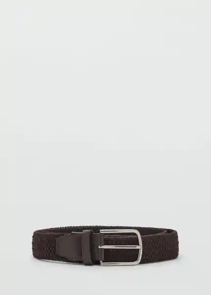 Cinturón Elastic Chocolate Talla 90 Hombre Mango