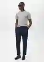 Camiseta Cherlo Gris Medio Vigoré Talla S Hombre Mango
