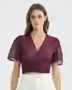 Camisa Dot Mesh Top Morado Suntava Ultraoscuro T.M Chevignon