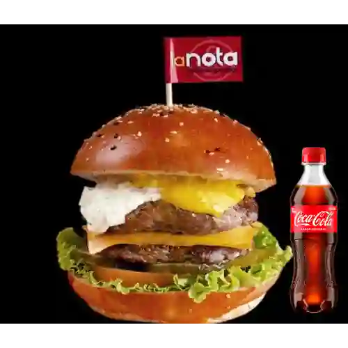 Combo Hamburguesa 1/4 Nota Carne +Cocacola Orig 400ml