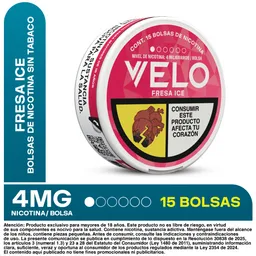 VELO Bolsas de Nicotina Fresa Ice 4MG