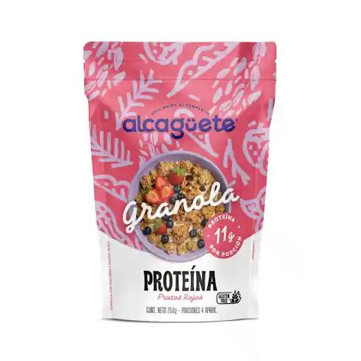 Granola Proteína Frutos Rojos Sin Gluten Alcaguete Paquete