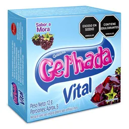 Gel´hada Mezcla en Polvo Gelatina Sabor Mora