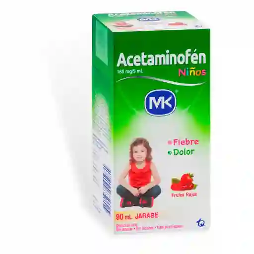 Mk Acetaminofén Jarabe Niños Sabor Frutos Rojos (160 Mg) 