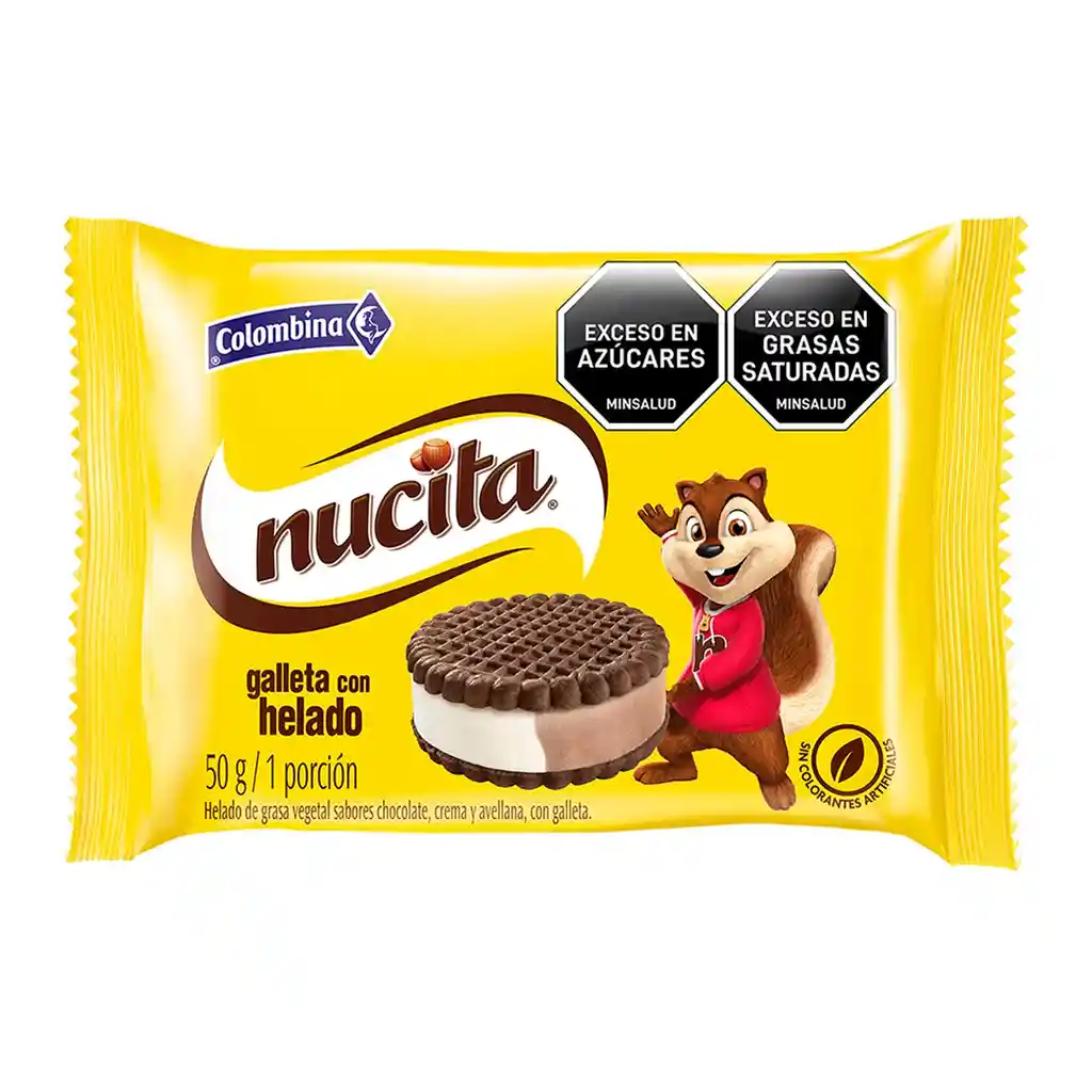 Galleta Colombina* C/helado Nucita