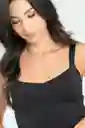 Crop Top Ssentials Color Negro Talla M Ragged
