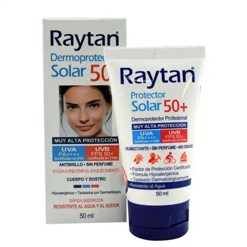 Raytan Dermoprotector Solar Cuerpo y Rostro FPS 50+