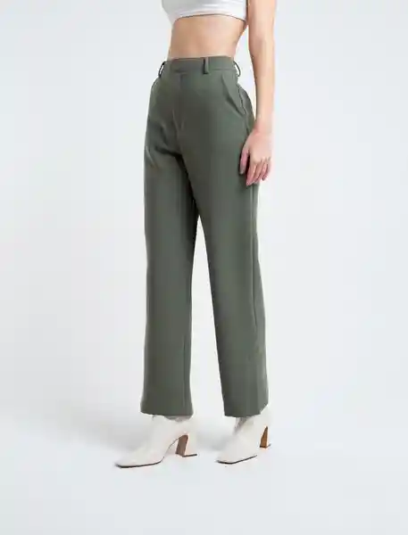 Pantalón Silvi Verde Oscuro Talla 4 Naf Naf