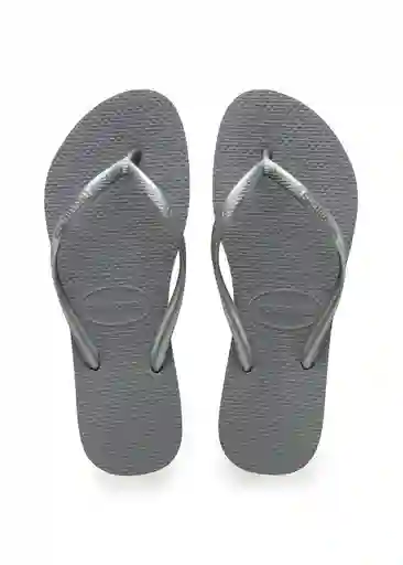 Sandalia Mujer Slim 37/38-acero/gri