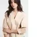  Camisa Gala Beige Goma Medio Talla L Naf-Naf 