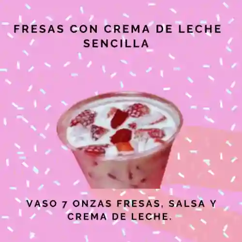 Fresas con Crema Sencilla