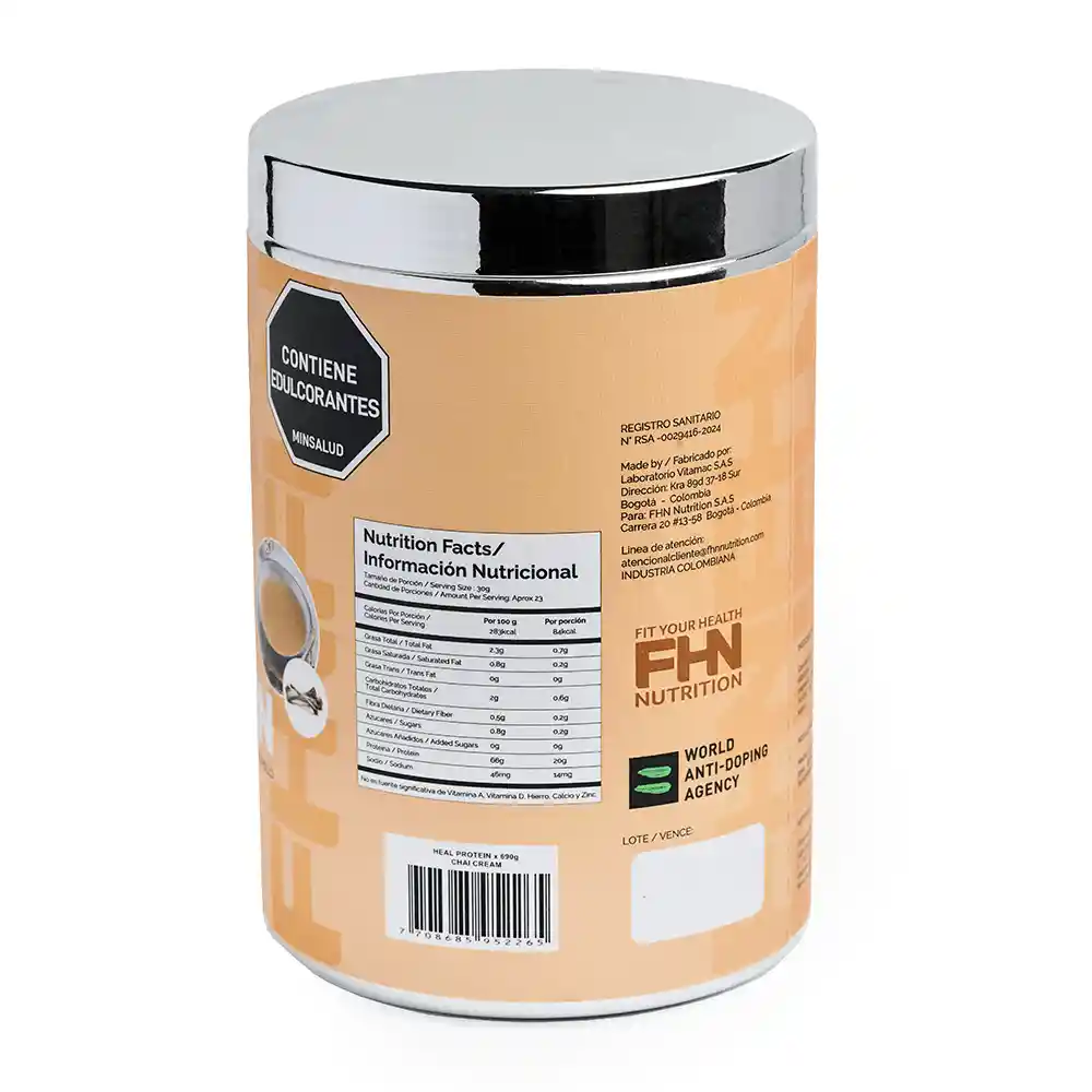 Proteína Fhn Nutrition Heal Chai