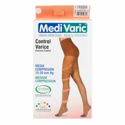 Medi Varic Medias Control Varice Media Compresión 15-20 Mm Hg
