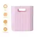 Organizador Plástico Con Asa Rosa Miniso