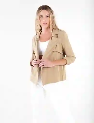 Chaqueta Cuello de Solapa Beige Camuflaje Medio Talla M Naf Naf