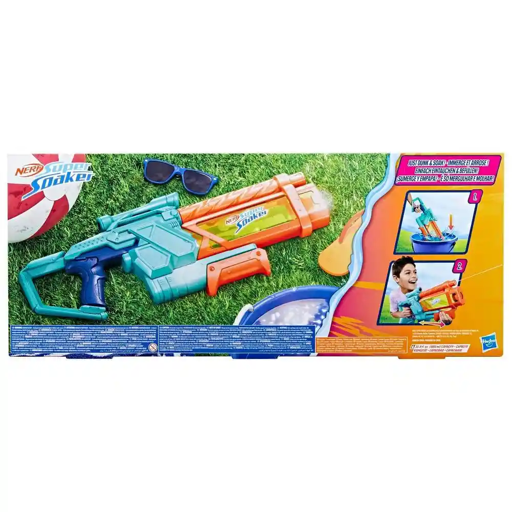 Lanzador de Agua Super Soaker Mega Dunkfill Nerf