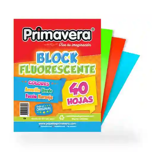 Primavera Block Iris Tamaño Carta Colores Fluorescentes