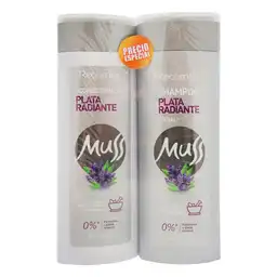 Muss Shampoo y Acondicionador Plata Radiante sin Sal Pote