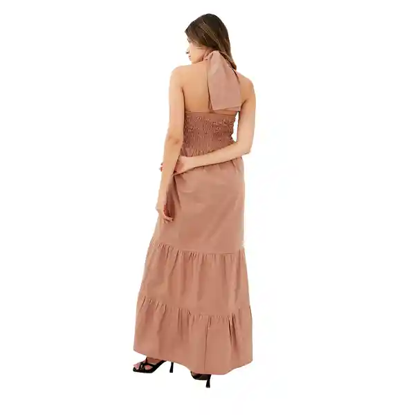 Vestido Largo María Beige Talla L