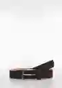Cinturón Suede Chocolate Talla 90 Hombre Mango