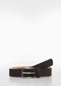 Cinturón Suede Chocolate Talla 90 Hombre Mango