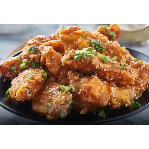 Alitas de Pollo en Salsa Bbq y Ajonjolí