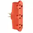 Adaptador Trabajo Pesado de 3 Salidas Con Polo a Tierra