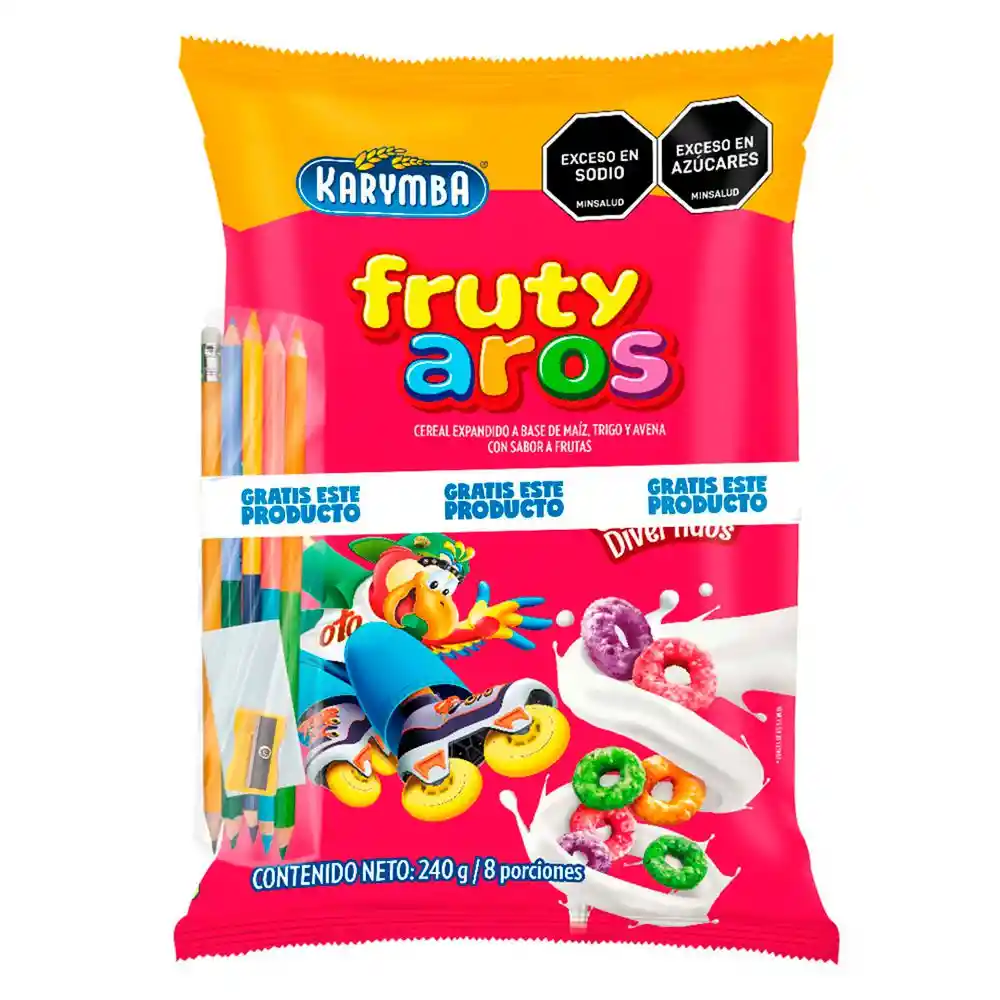 Oferta Cereal Frutas Kit Escolar Karymba