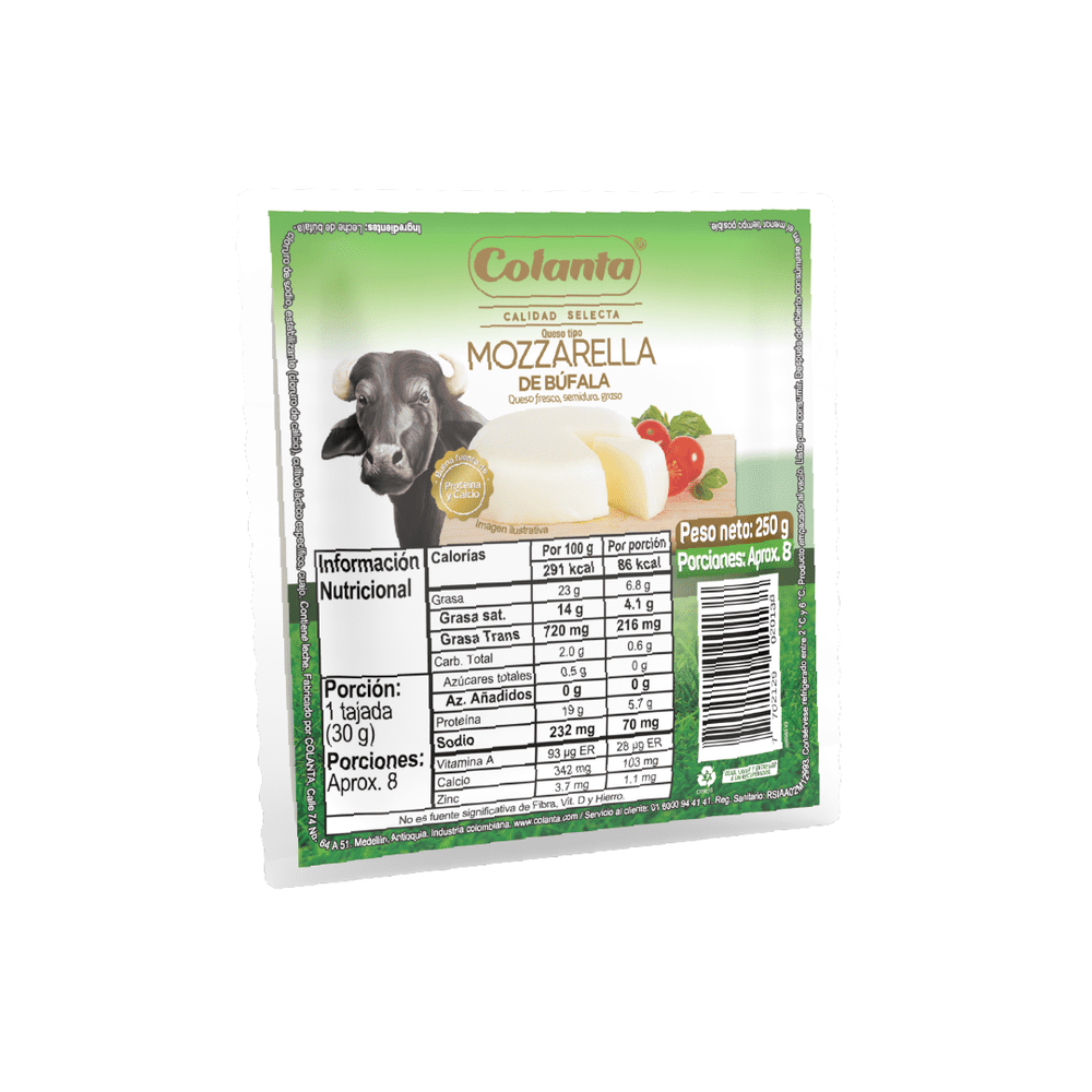Colanta Queso Tipo Mozzarella de Búfala 250 g